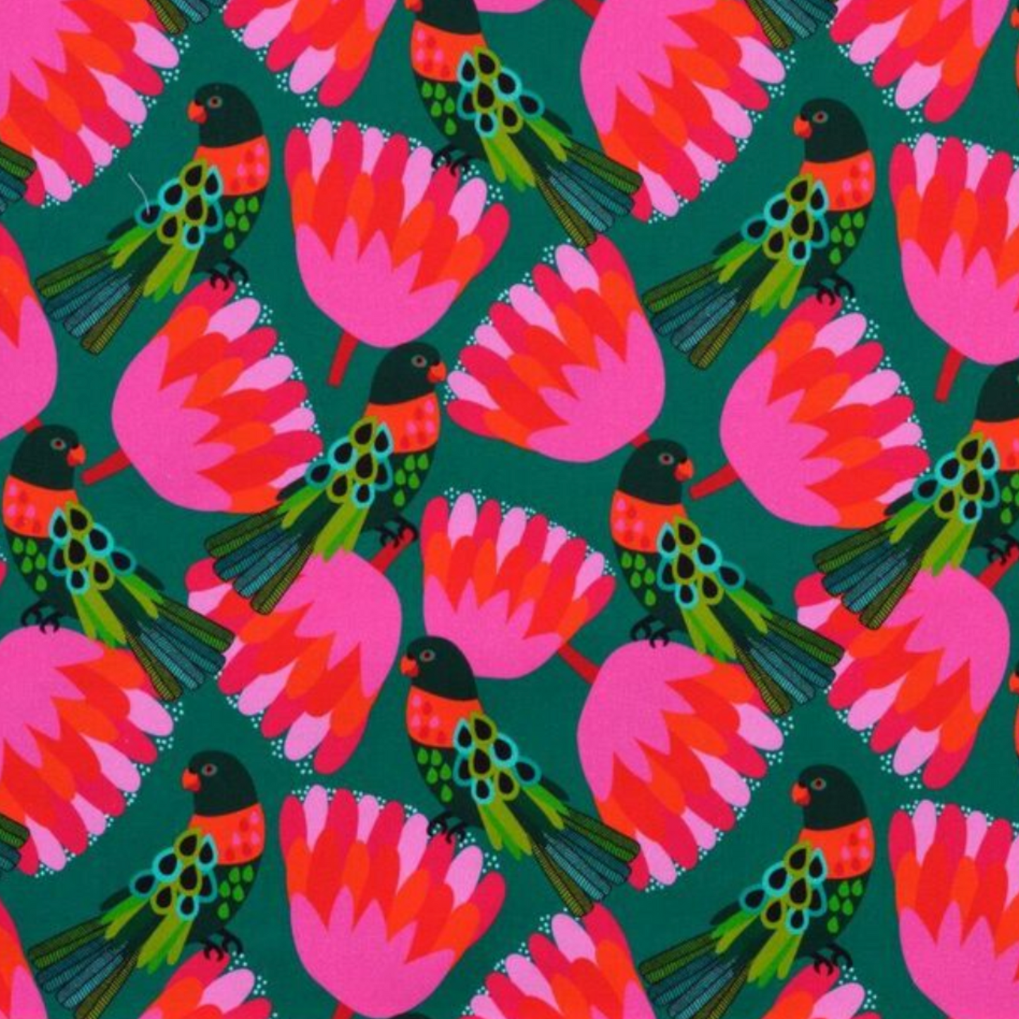 Lorikeets & Natives Custom Dog Booster Car Seat
