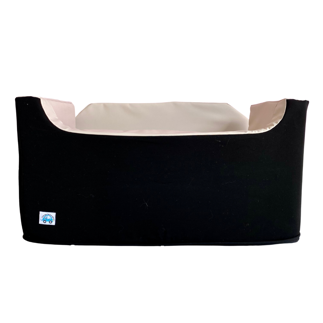 Black Water Resistant Canvas Custom Dog Booster Car Seat