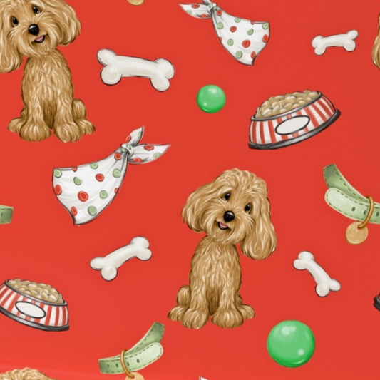Cavoodles Red Custom Dog Booster Car Seat