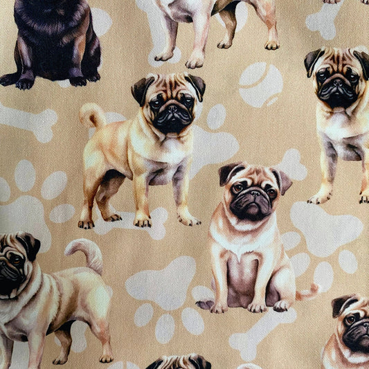 NEW- Pug Beige Custom Dog Booster Car Seat