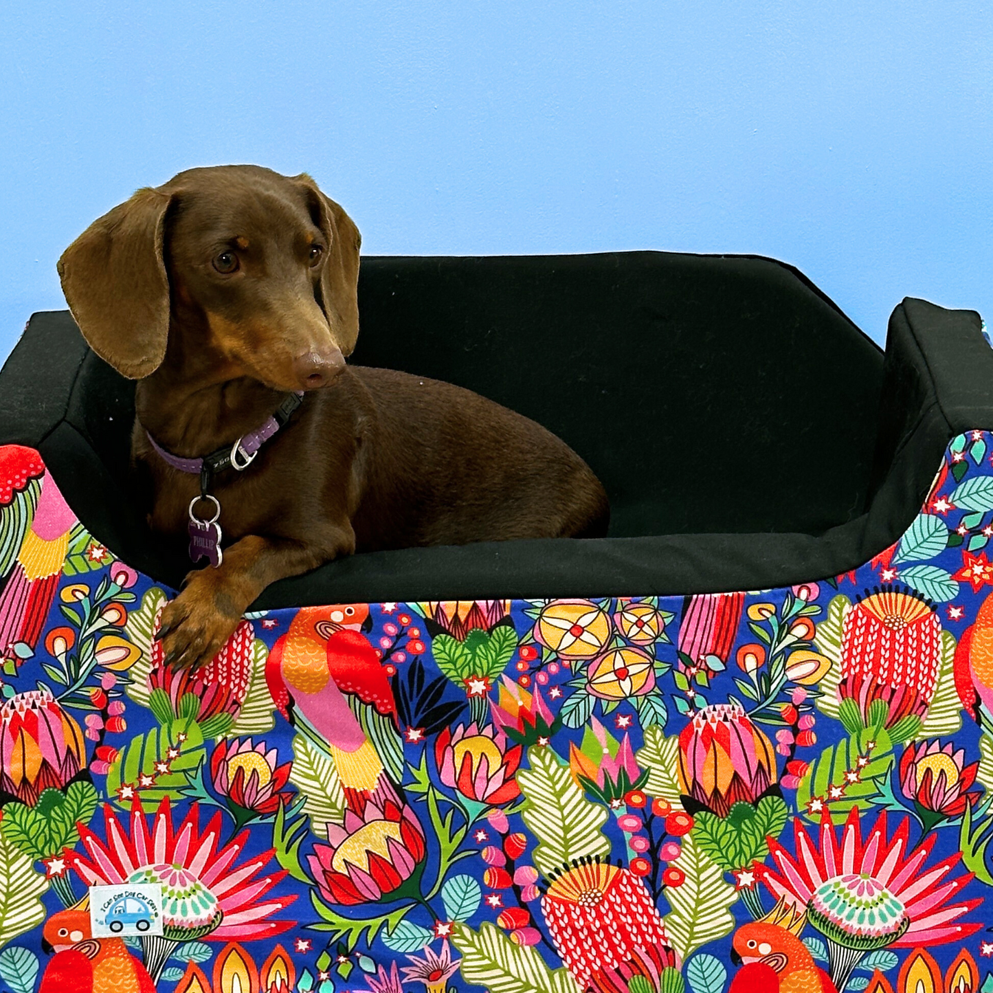 Birds and Banksia Custom Dog Booster Car Seat