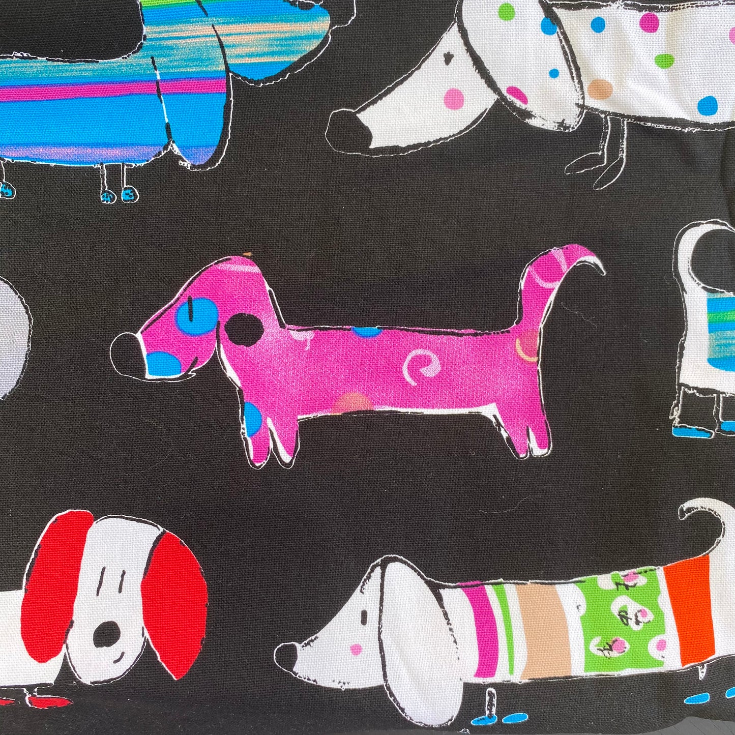 RESTOCKED - Colourful Dachshund Custom Dog Booster Car Seat