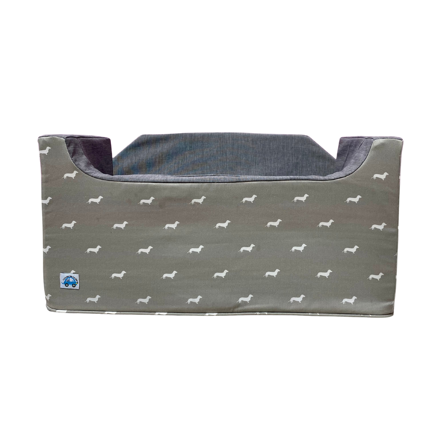 SECONDS - Double Dog Booster Car Seat - Premium Grey Dachshund