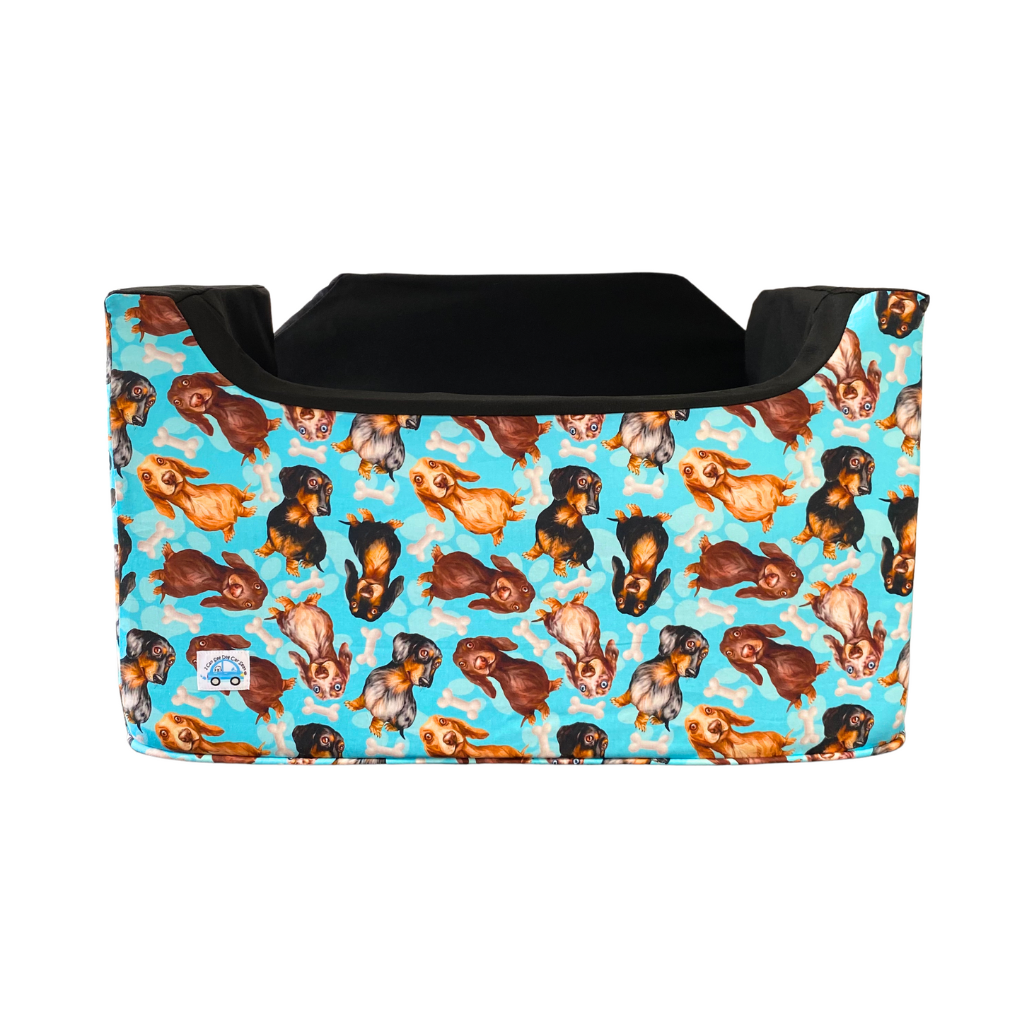 LIMITED STOCK - Dachshund Blue Custom Dog Booster Car Seat