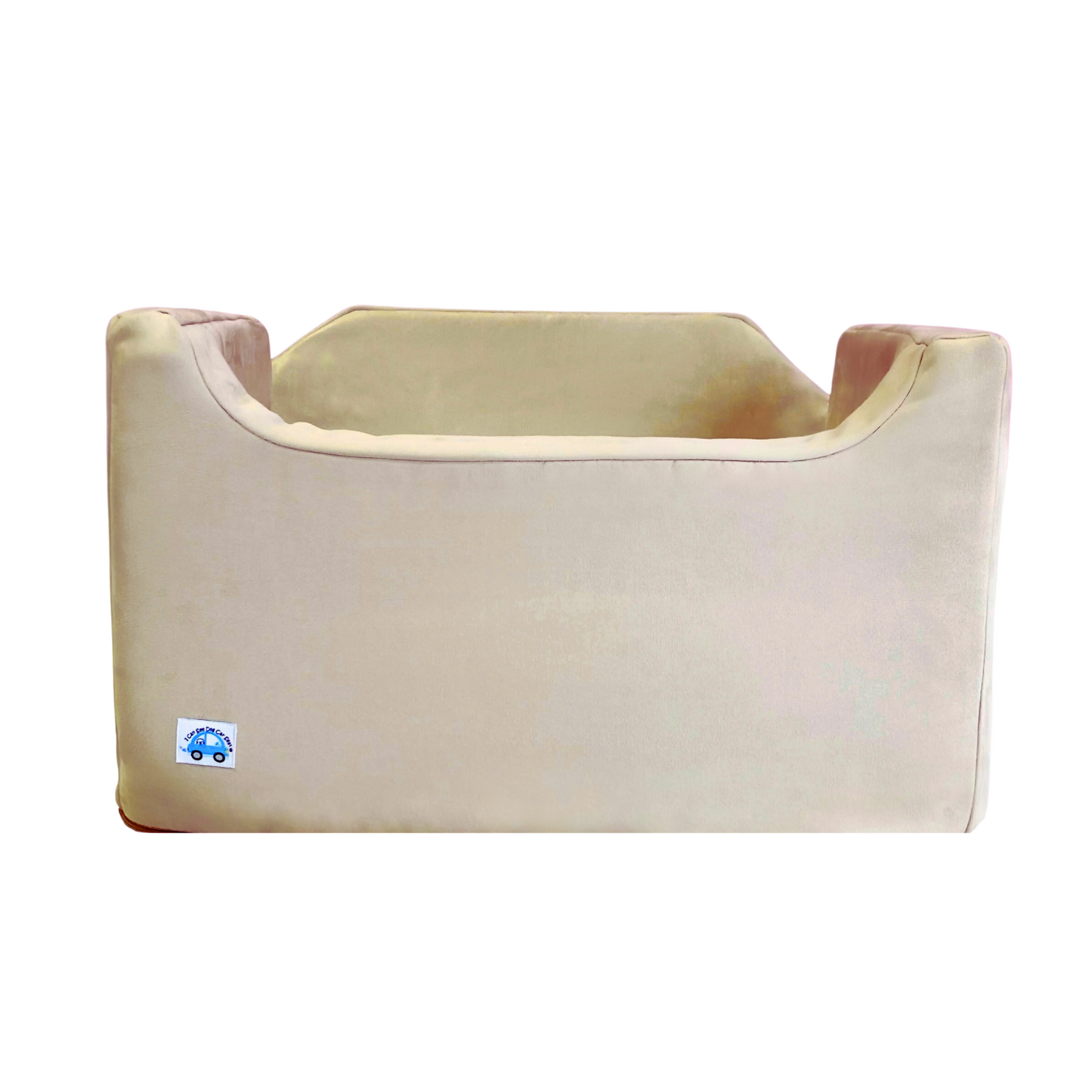 Beige Suede Custom Dog Booster Car Seat