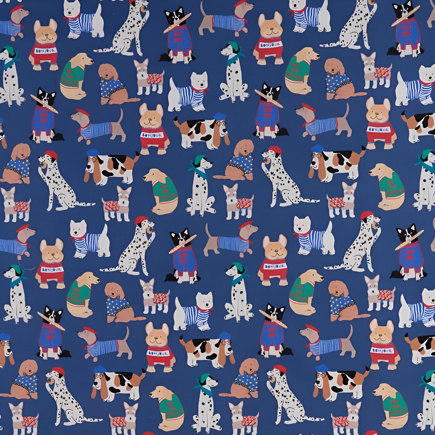 NEW- French Dogs Navy Custom Dog Booster Car Seat