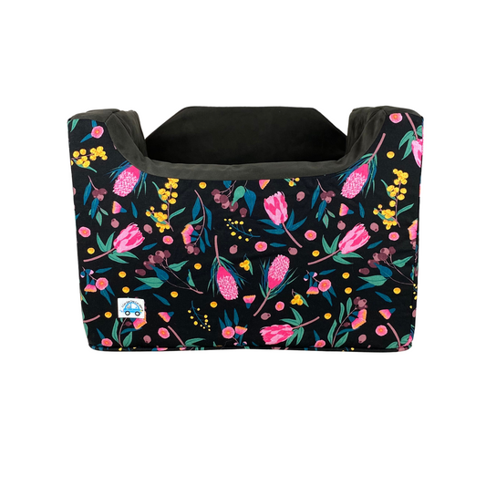 Single Dog Booster Car Seat - Black Banksia - Ships Out Week of 19/5