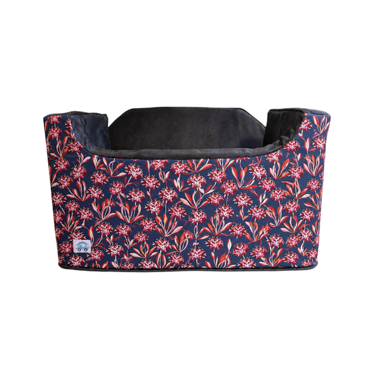 Medium Dog Booster Car Seat - Midnight Blossoms- Ships Out Week of 7th September