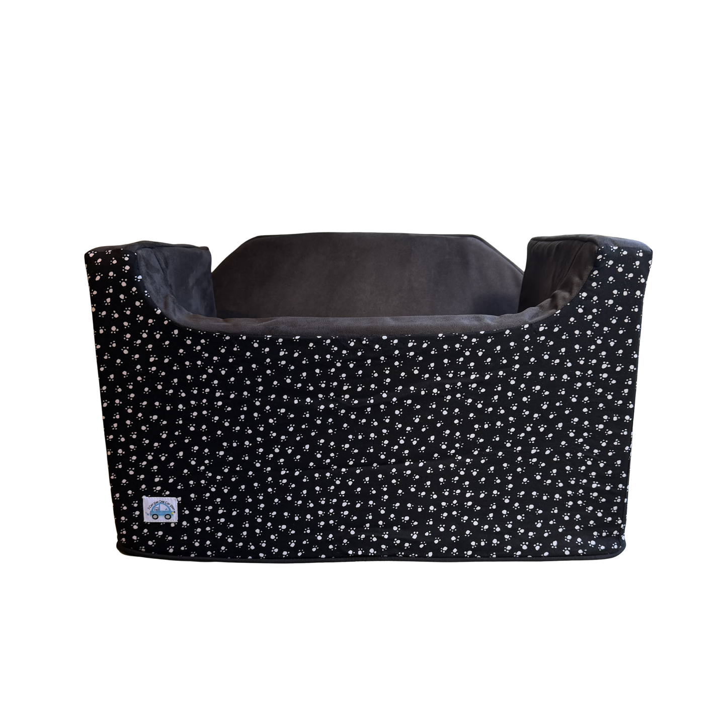 1 LEFT - Medium Dog Booster Car Seat - B&W Paws - Ships out Week of 1st June
