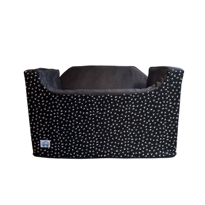 1 LEFT - Medium Dog Booster Car Seat - B&W Paws - Ships out Week of 1st June