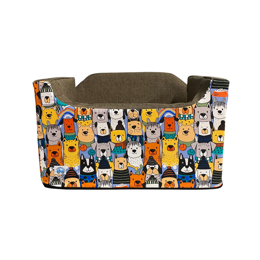 Medium Dog Booster Car Seat - Furry Faces