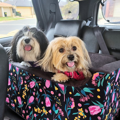 Black Banksia Custom Dog Booster Car Seat