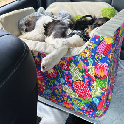 Birds and Banksia Custom Dog Booster Car Seat