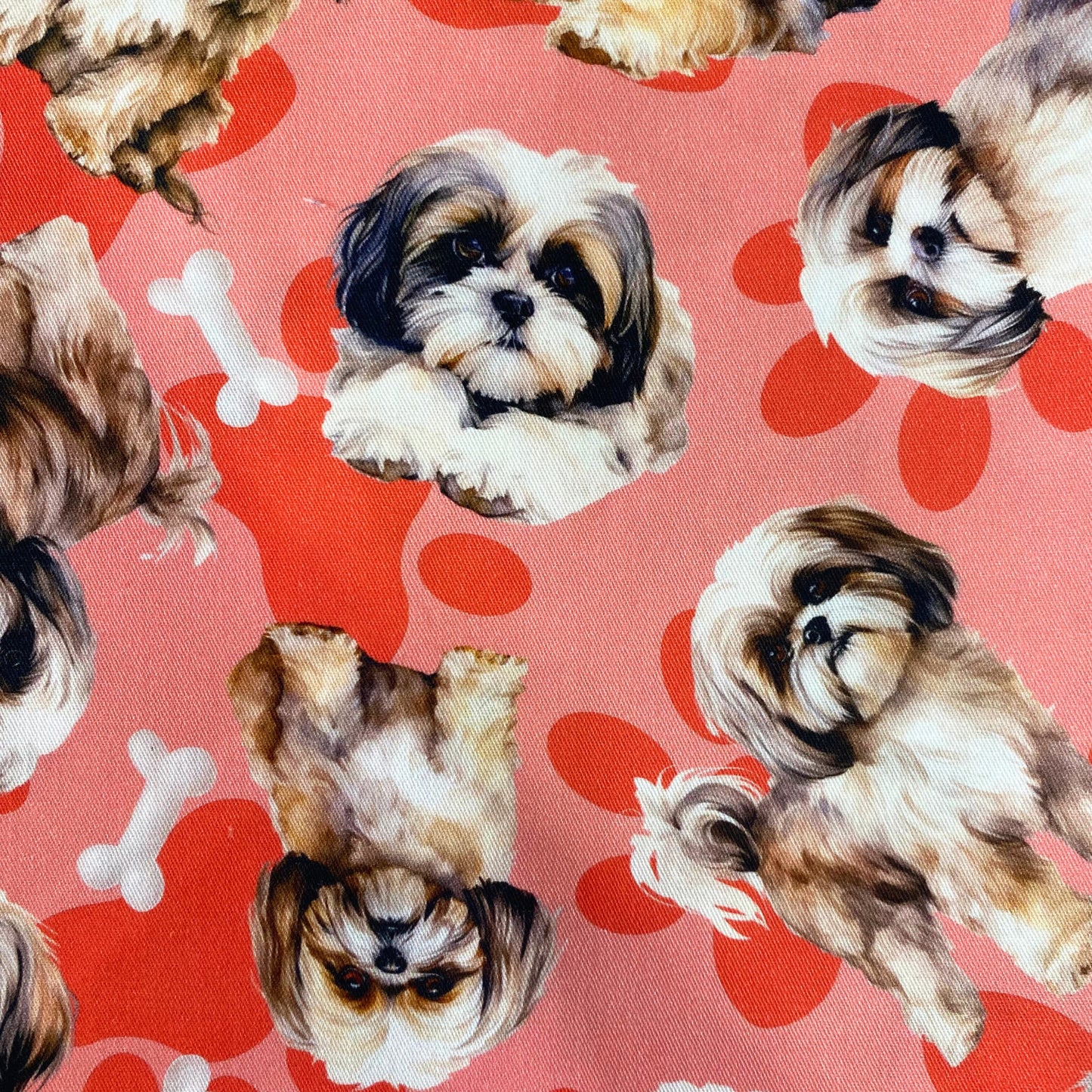 Medium Dog Booster Car Seat - Shih Tzu Red - Ships Out Week of 15th June