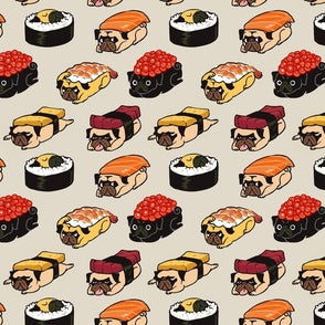Sushi Pug Custom Dog Booster Car Seat