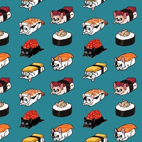 Sushi Frenchie Custom Dog Booster Car Seat