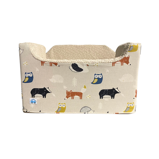 Medium Dog Booster Car Seat - In The Forest Beige