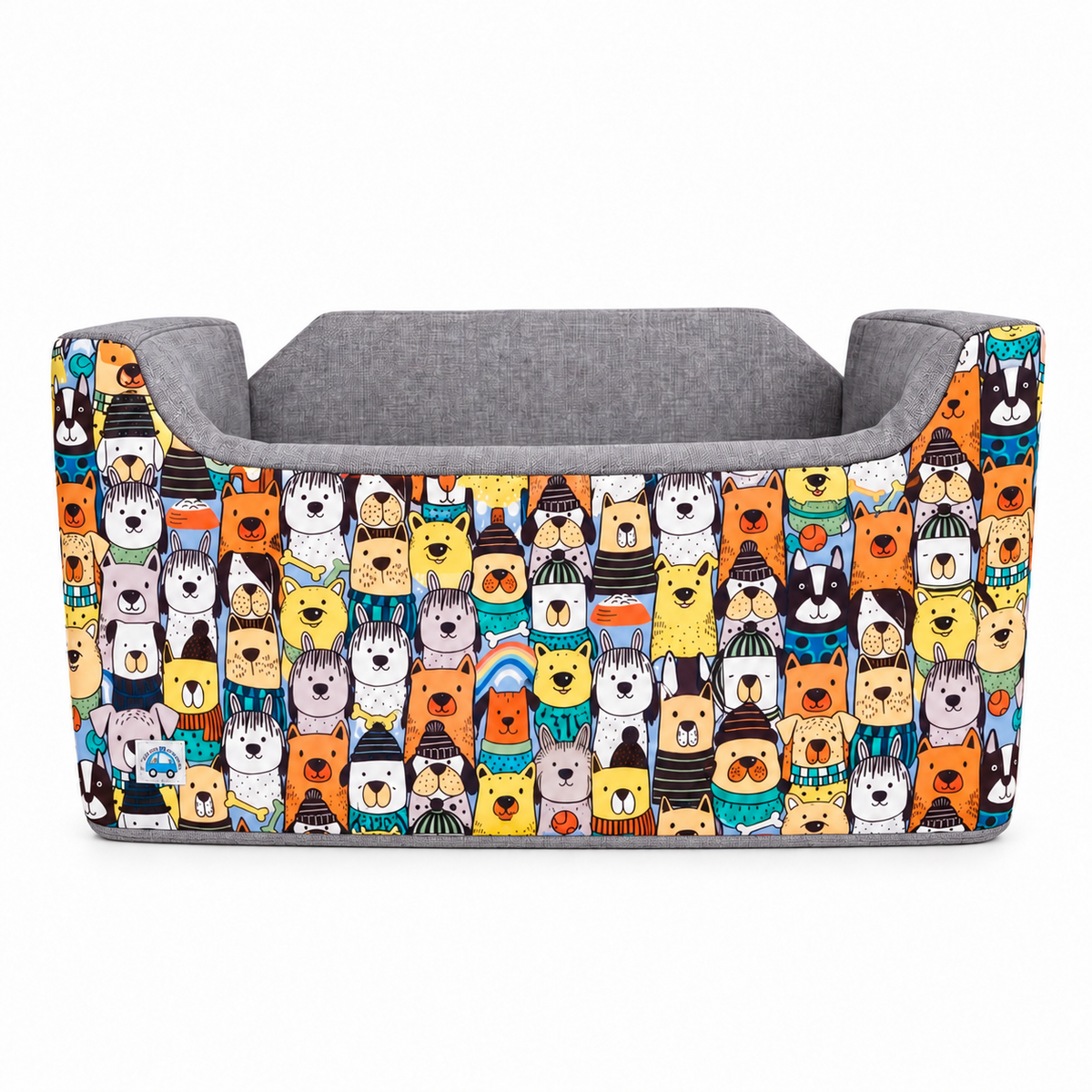 Double Dog Booster Car Seat - Furry Faces - Ships outWeek of 12th October