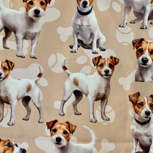 Jack Russell Beige Custom Dog Booster Car Seat