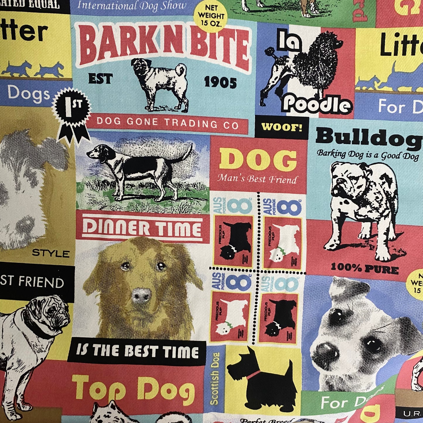 Single Dog Booster Car Seat - Vintage Dogs - Ships Out Week of 1st December