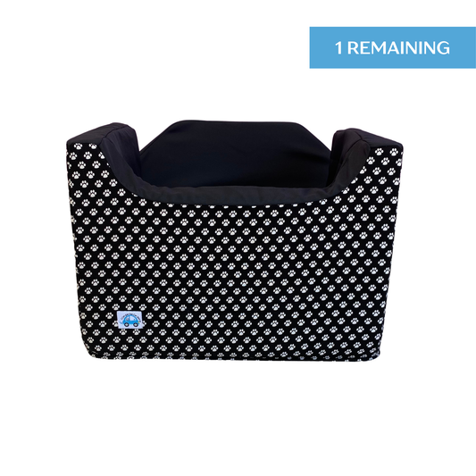 Single Dog Booster Car Seat - B&W Paws - Ships Out Week of 19/5