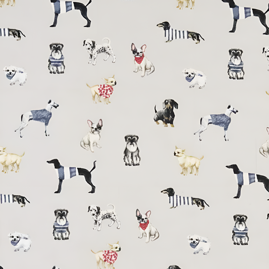 Lots of Dogs Light Grey Custom Dog Booster Car Seat