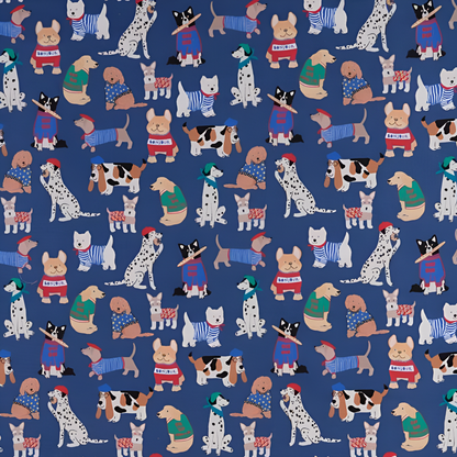 NEW- French Dogs Navy Custom Dog Booster Car Seat