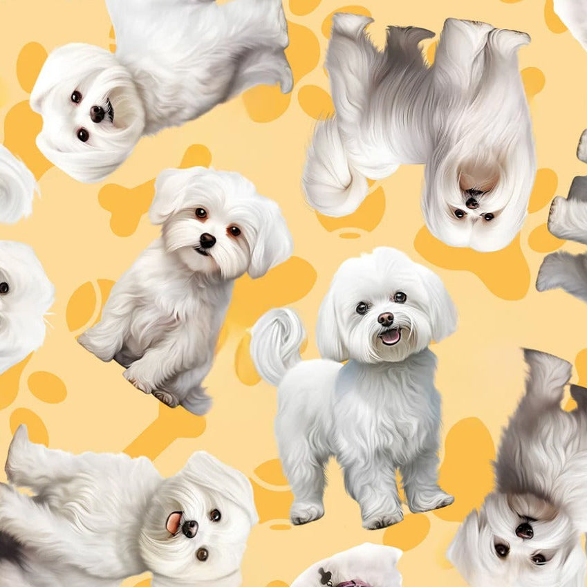 Maltese Yellow Custom Dog Booster Car Seat