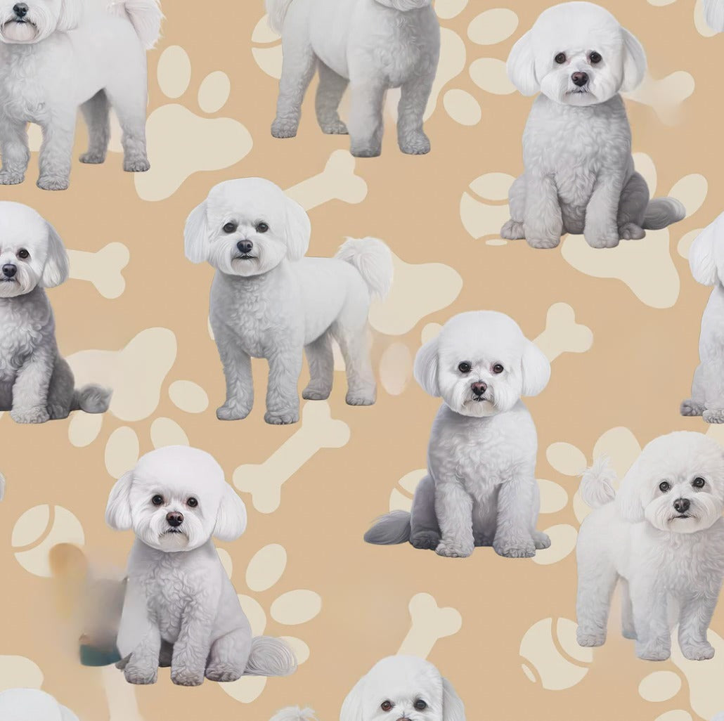 Bichon Frisé Beige Custom Dog Booster Car Seat