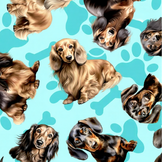 NEW -  Dachshund Light Blue Custom Dog Booster Car Seat