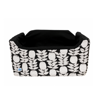 Double Dog Booster Car Seat- Monochrome Protea - Ships Out Week of 15th June