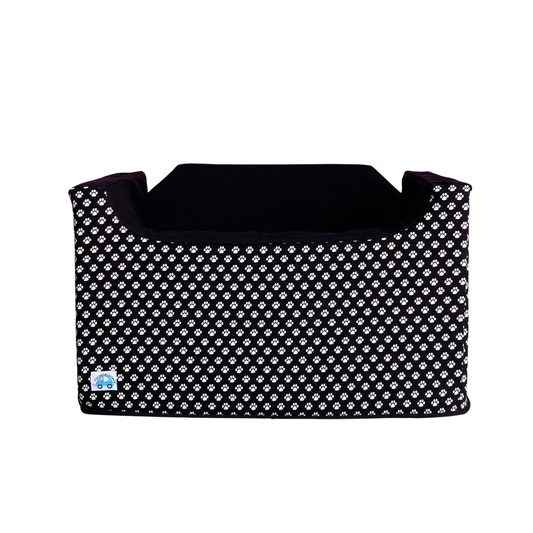 1 LEFT - Medium Dog Booster Car Seat - B&W Paws - Ships Out Week of 6th July