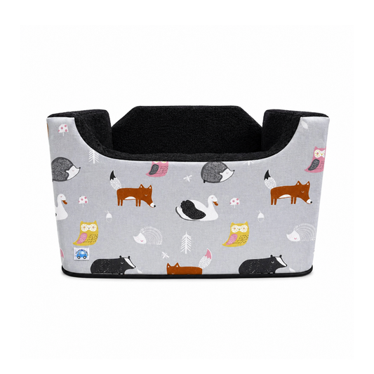 Medium Dog Booster Car Seat - In The Forest Grey - Ships Out Week of 21st September