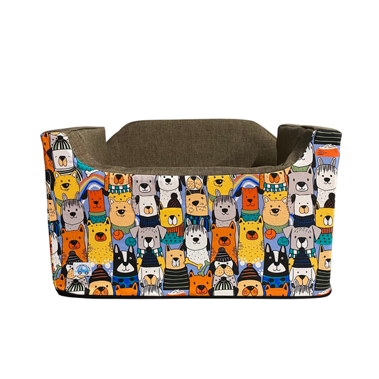 Medium Dog Booster Car Seat - Furry Faces