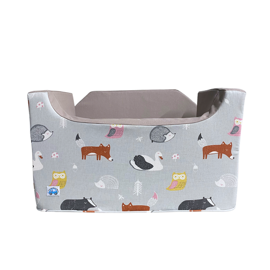 Medium Dog Booster Car Seat - In The Forest Grey