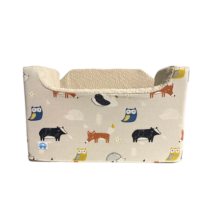 Medium Dog Booster Car Seat - In The Forest Beige - Ships Out Week of 15th June