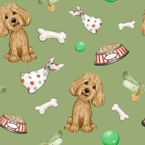 Cavoodles Green Custom Dog Booster Car Seat