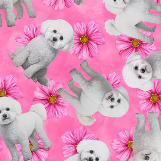 Bichon Frisé Pink Custom Dog Booster Car Seat