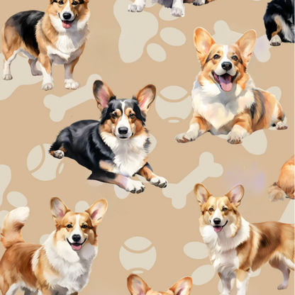 Corgi Beige Custom Dog Booster Car Seat